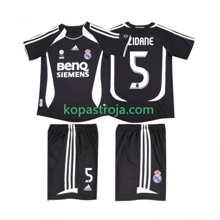 Billiga Fotbollströjor Real Madrid ZIDANE 5 2006 2007 Retro Barn Borta tröja Kortärmad
